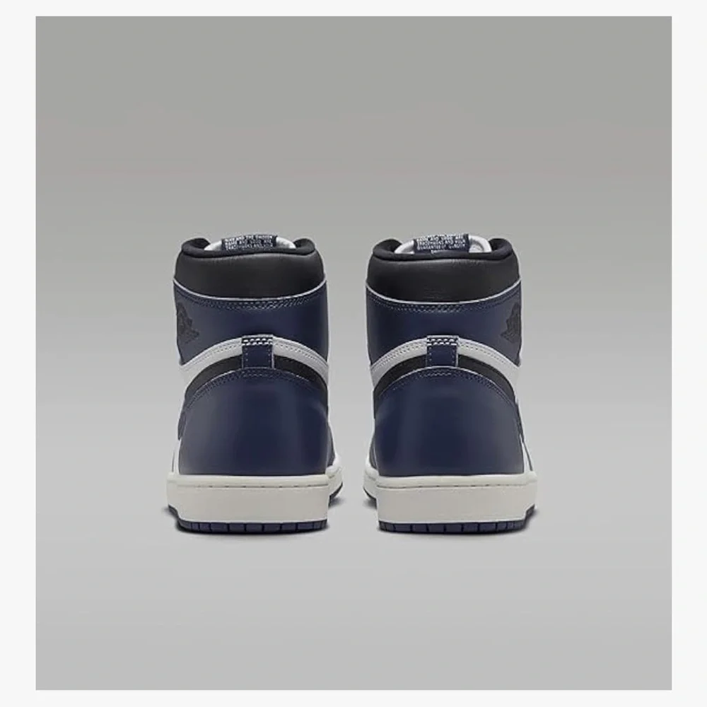 Nike Air High-Top Sneakers in Navy and White - Picture 5 of 5